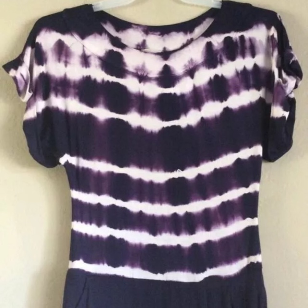 (B206) s/s Tie-dye tunic w/pockets NYMPHE S/M